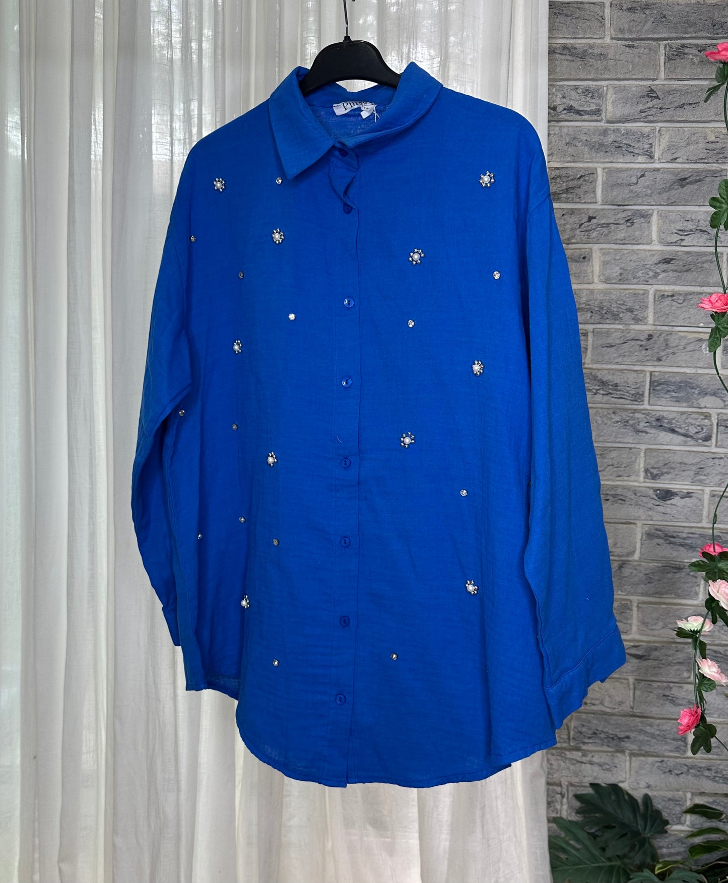 Embellished Linen Shirt
