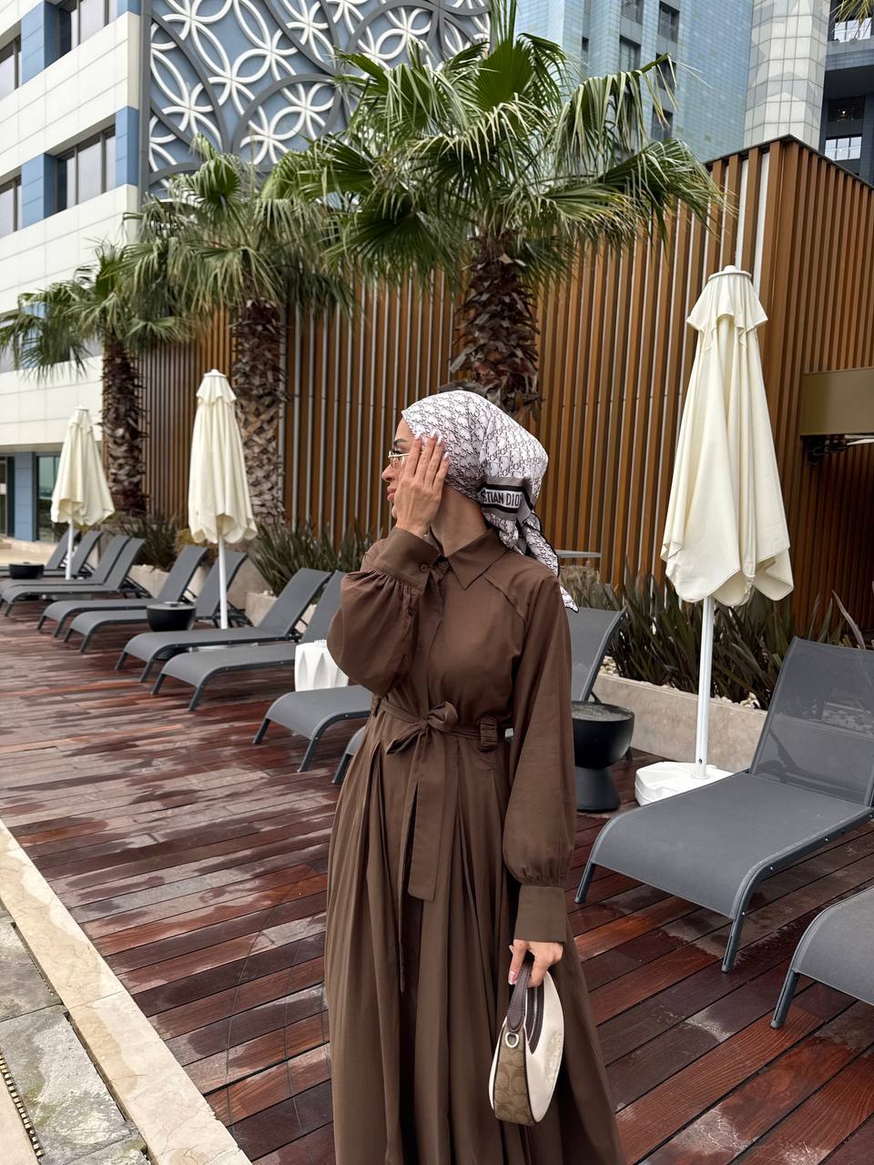 Elegant flared dress, fitted at the bust