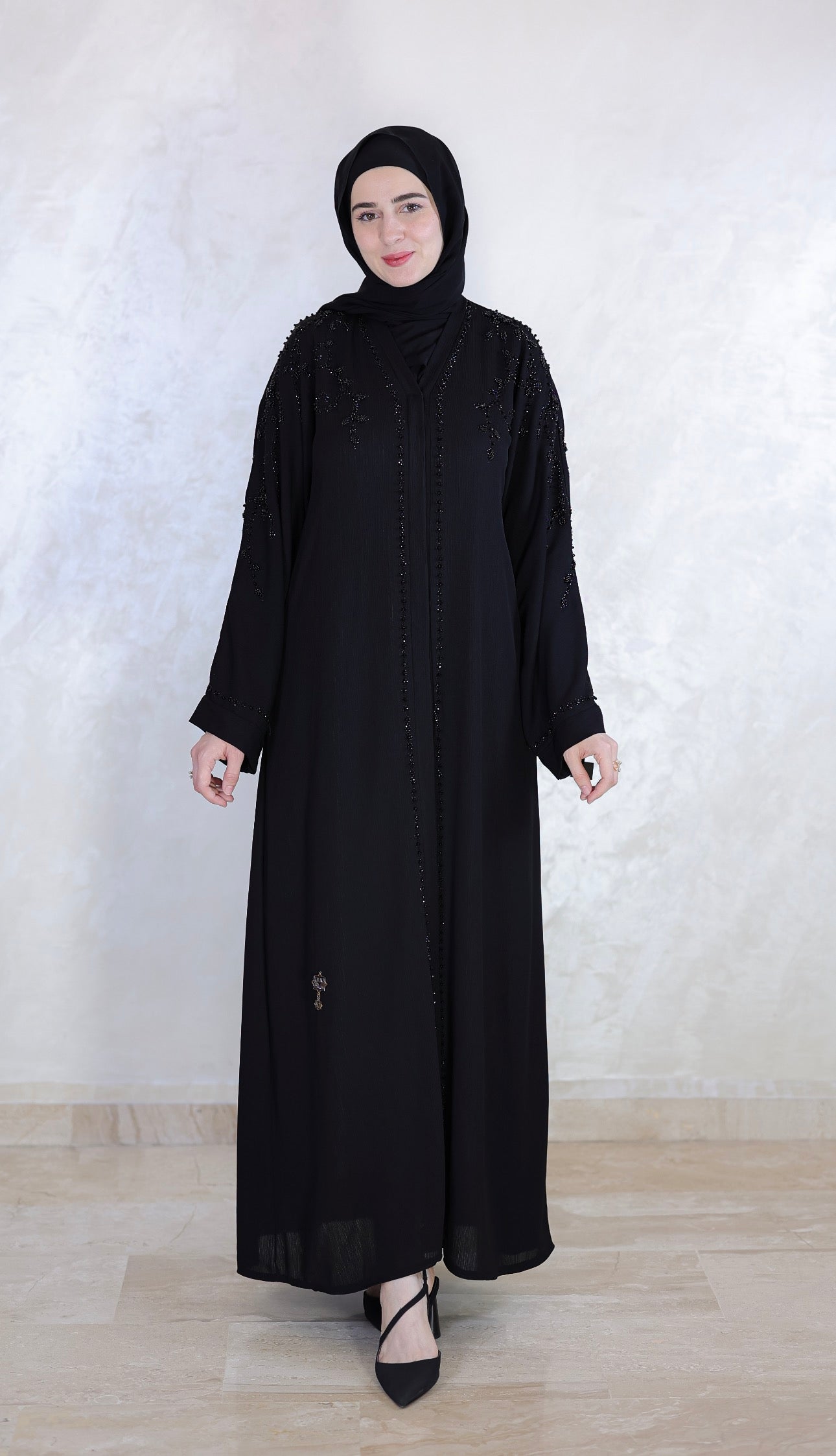 Luxuriously Embellished Abaya With Heavy Strass