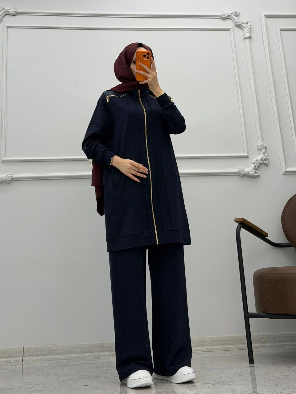 Luxury Essential Zip-Up Modest Set