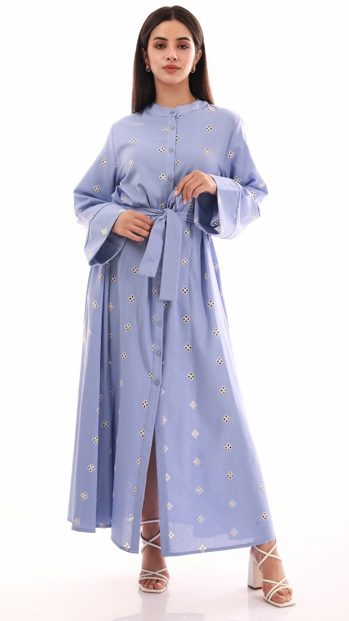 Minimal Embroidered Maxi Dress (4 Colours)