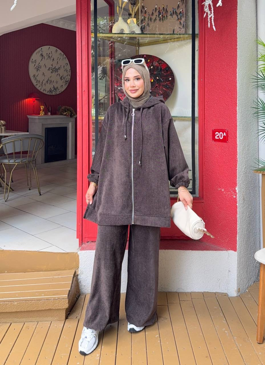 Luxe Corduroy Hooded Set