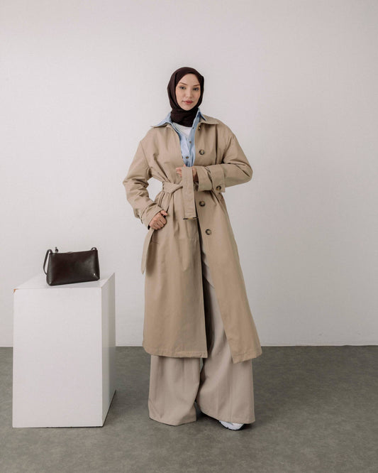 Timeless Classic Long Trench Coat