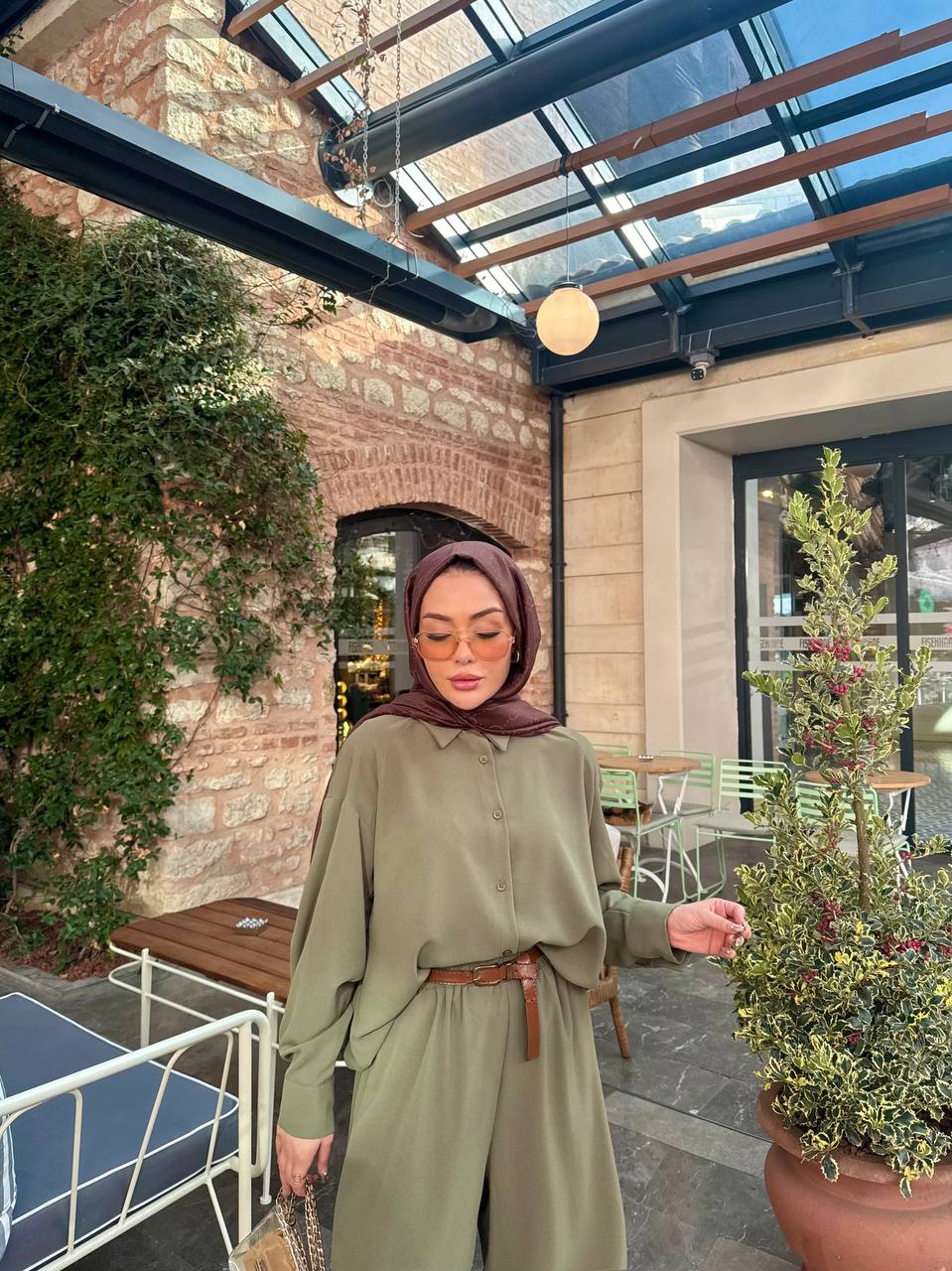 Premium Cooling Crepe Buttoned Summer Set