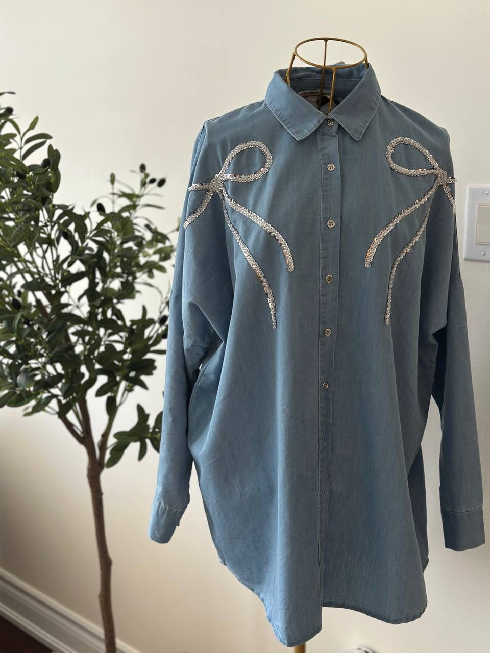 Luxe Bows Jeans Shirts