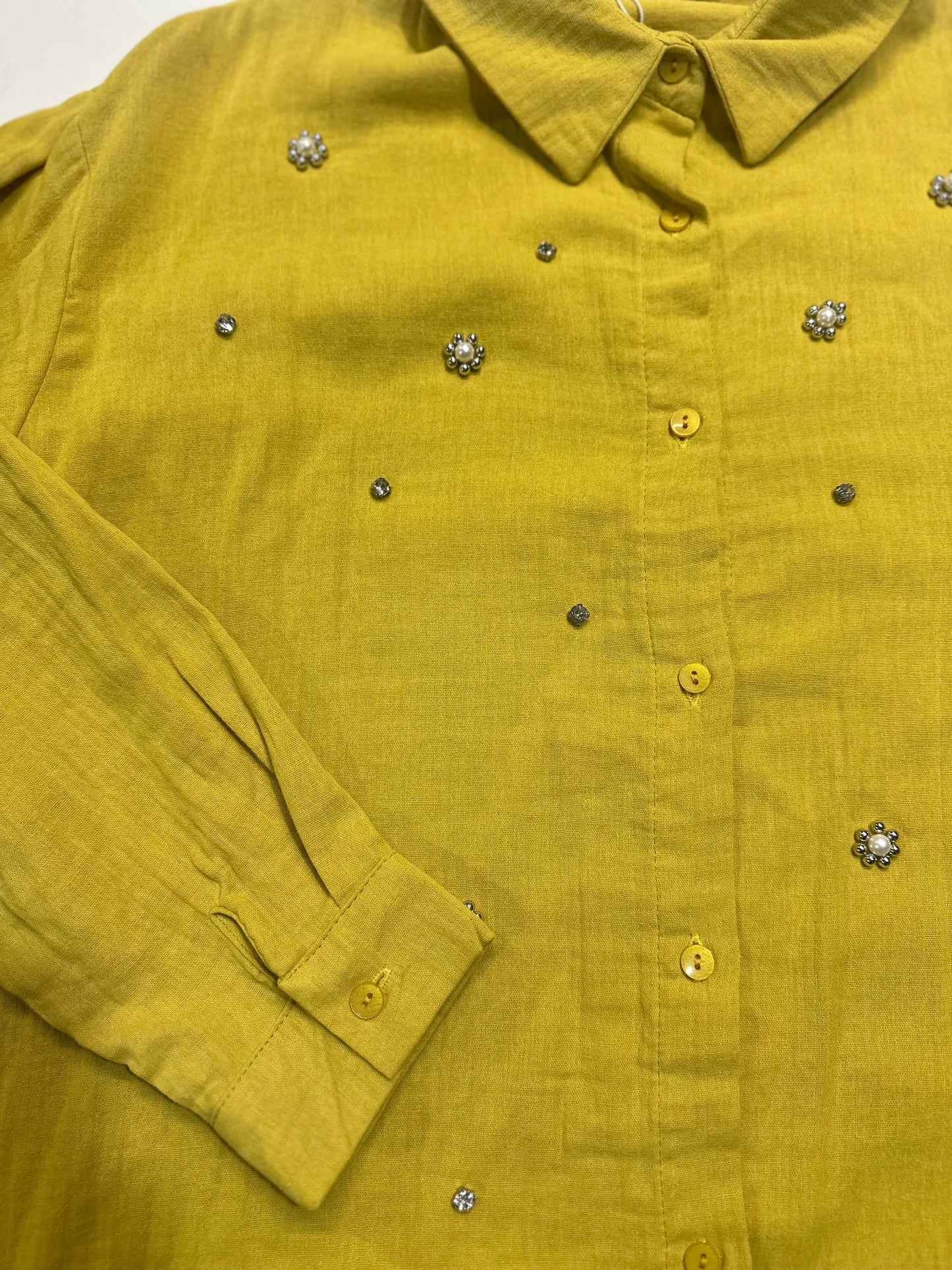 Embellished Linen Shirt