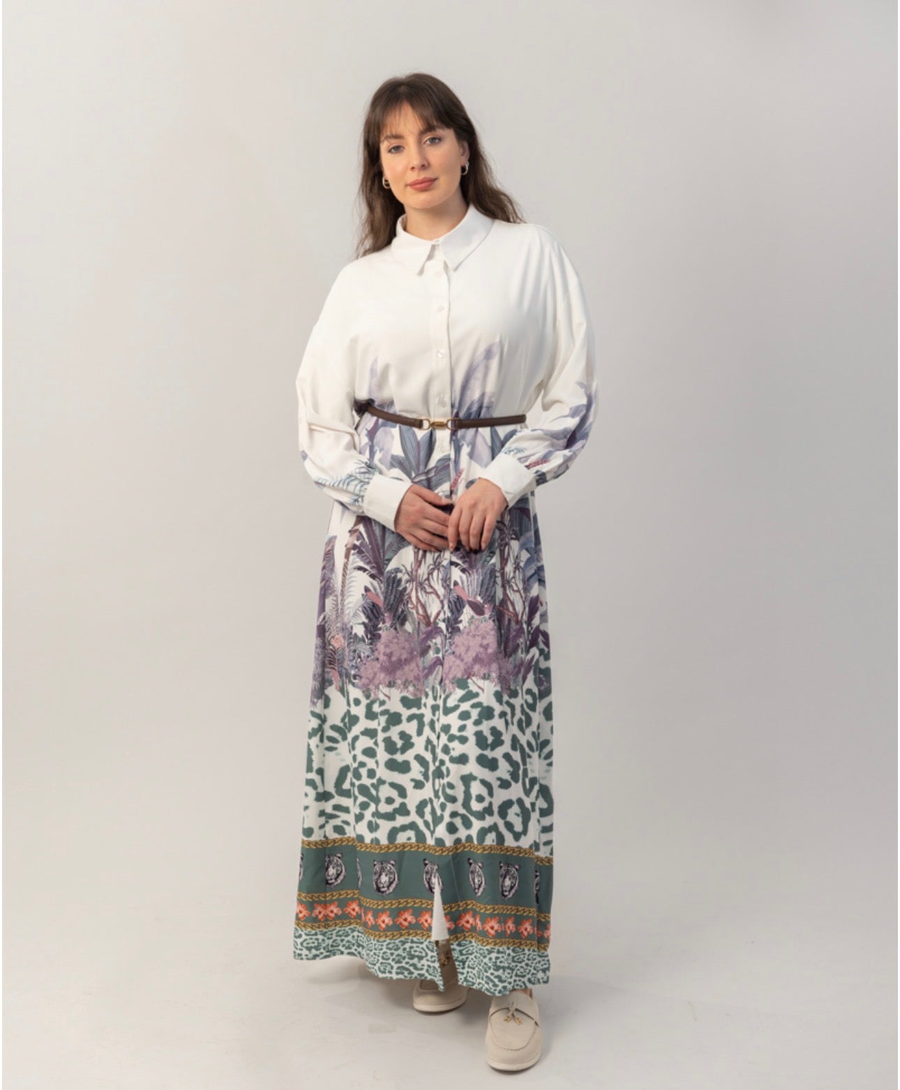 Tropical Garden Shirt Dress