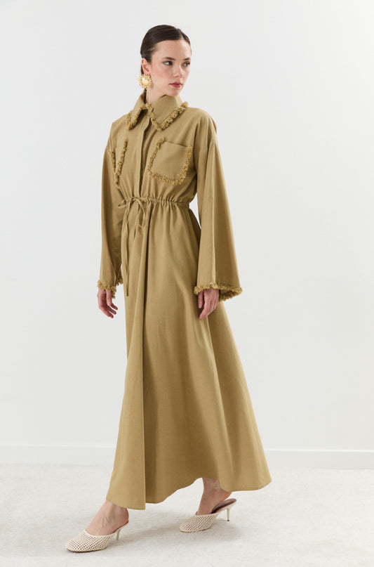 KITTEN Breeze – نسمة الكتان in Mustard ✨💛