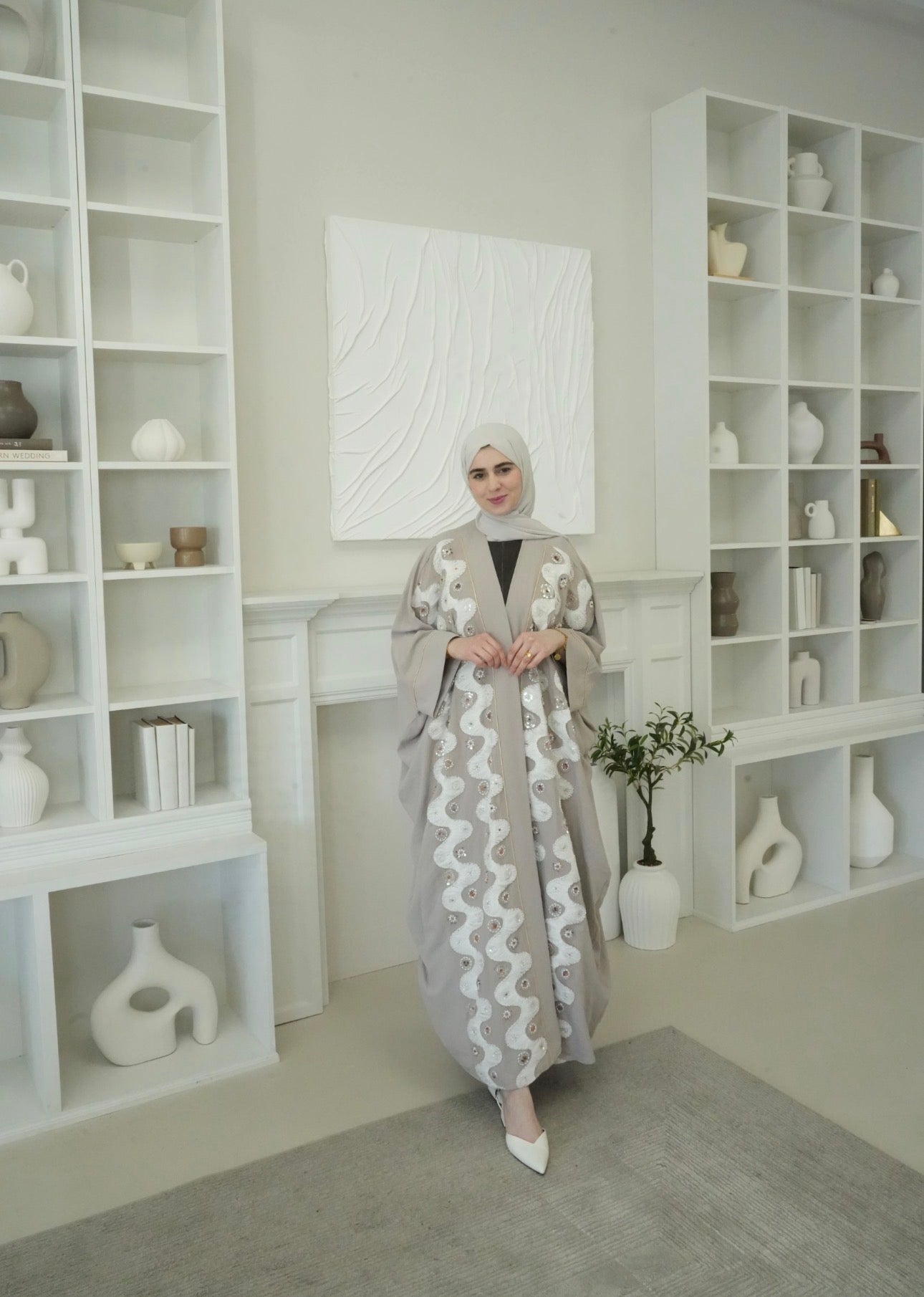 The Imperial Embroidered Elegance Eid Abaya