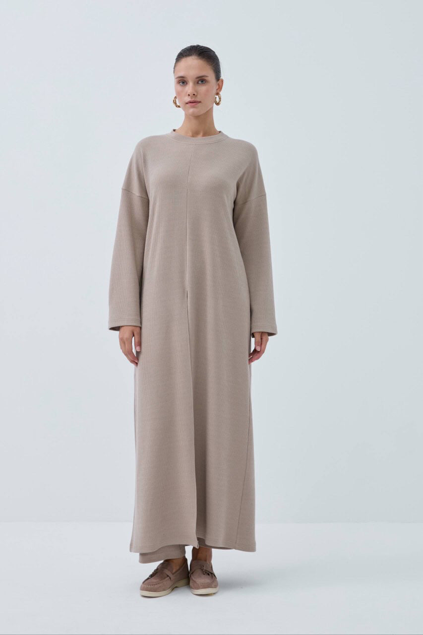 Suede Modest Two-Piece Set