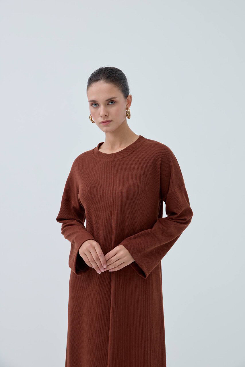 Suede Modest Two-Piece Set