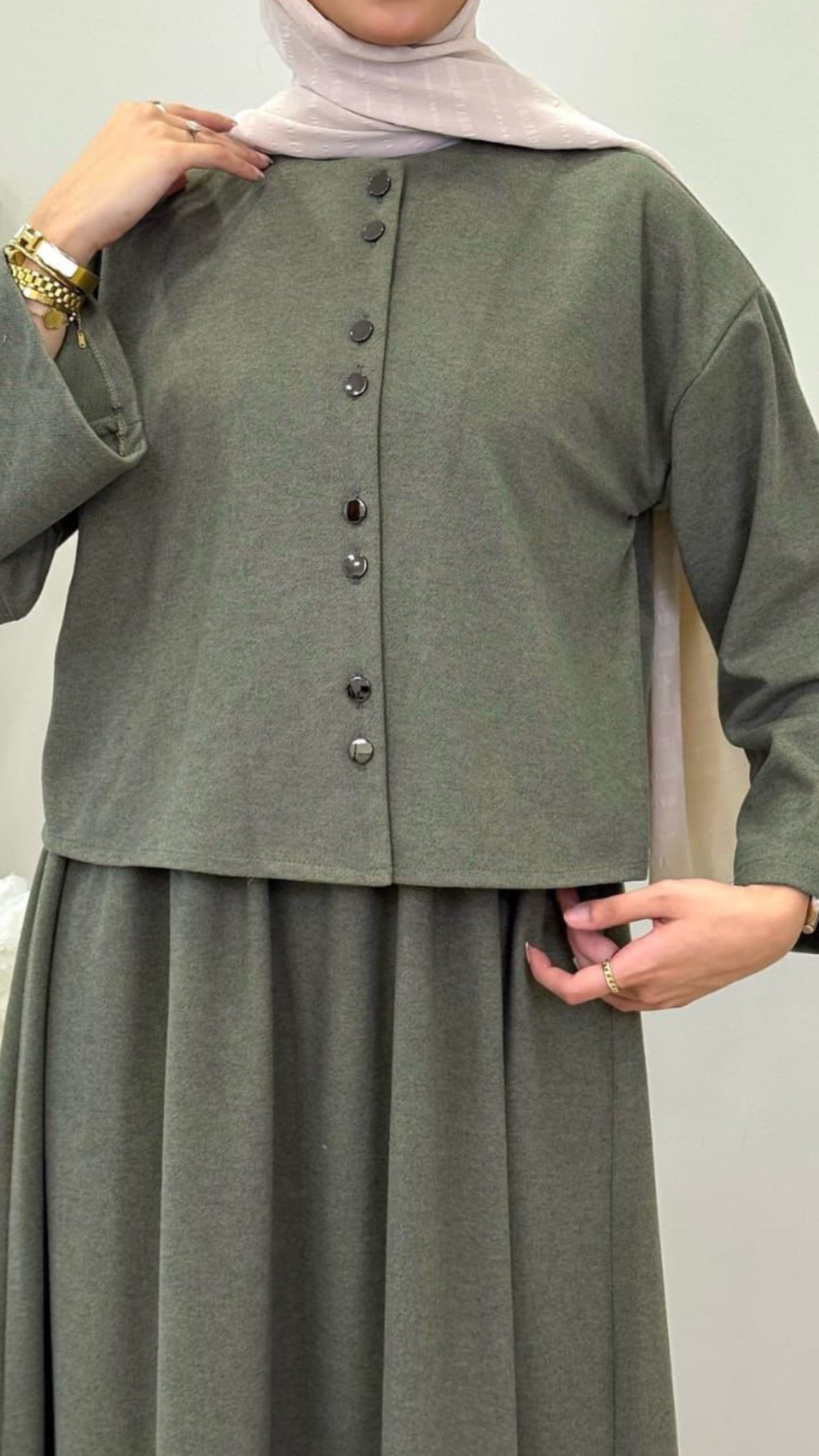 Plum Corduroy Cozy Dress (2pcs)