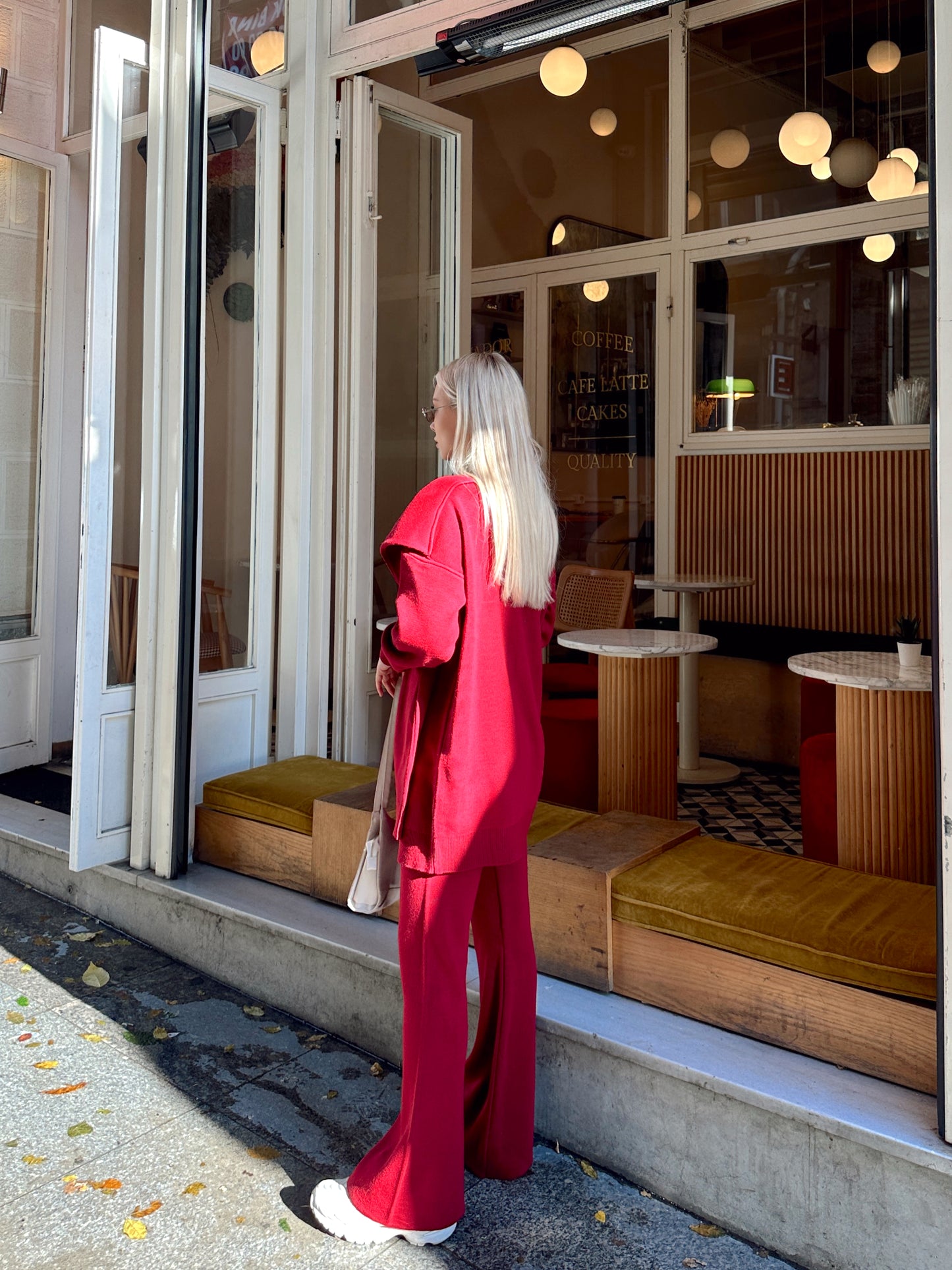 Knit Set with Shoulder Detail