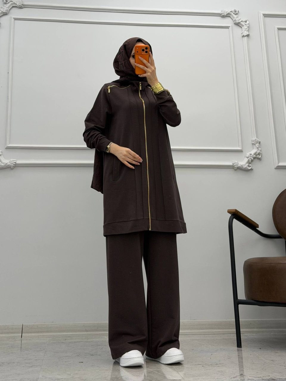 Luxury Essential Zip-Up Modest Set