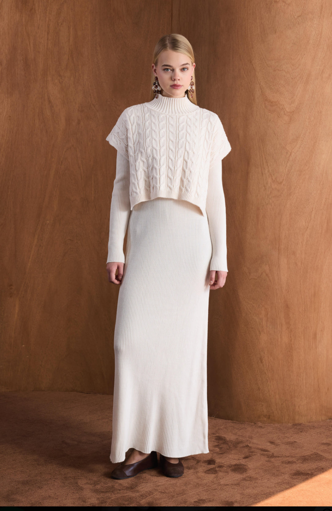 Elegant Wool Dress Set