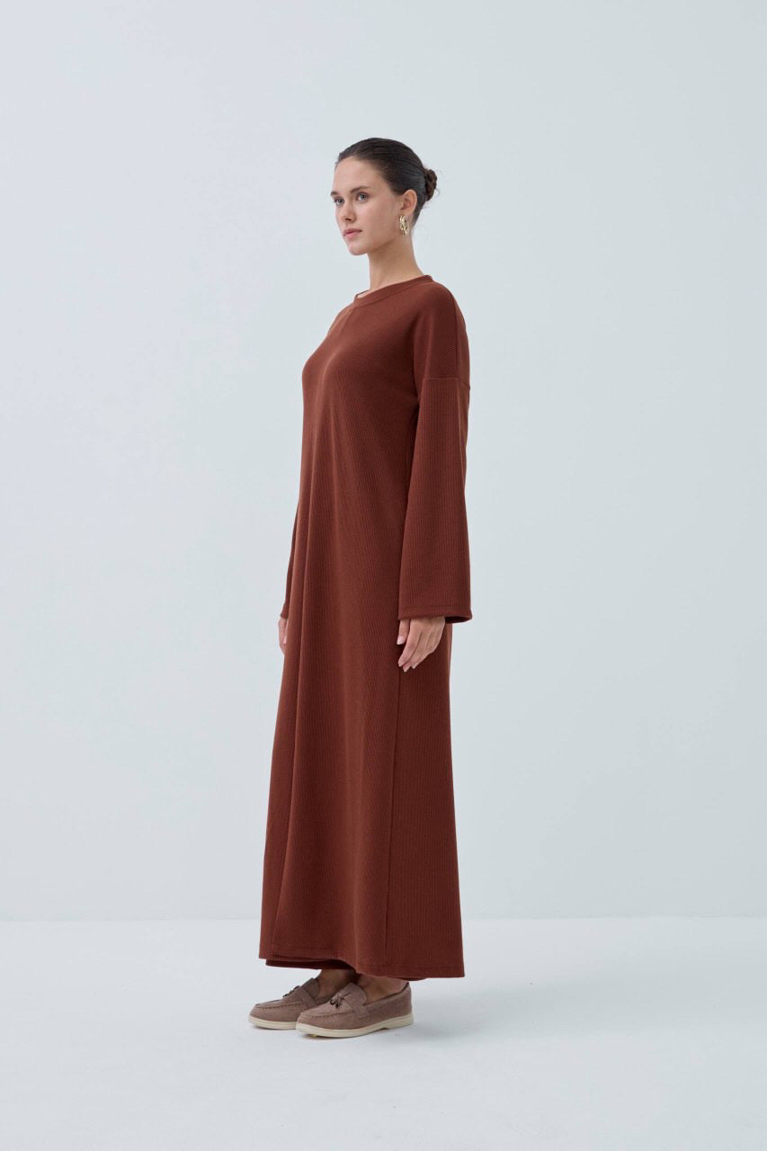 Suede Modest Two-Piece Set