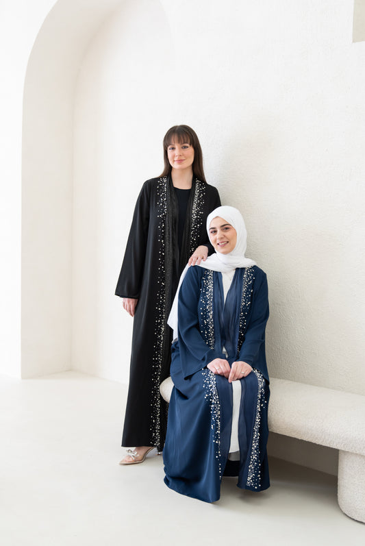 The Studded Pearl Abaya  - عباية اللُّؤلُؤ المرصوص