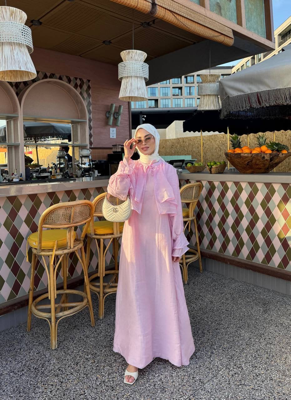 Breeze Dress - فستان النسيم (قطعتين فستان مبطن + جكيت مبطن) (٣الوان)