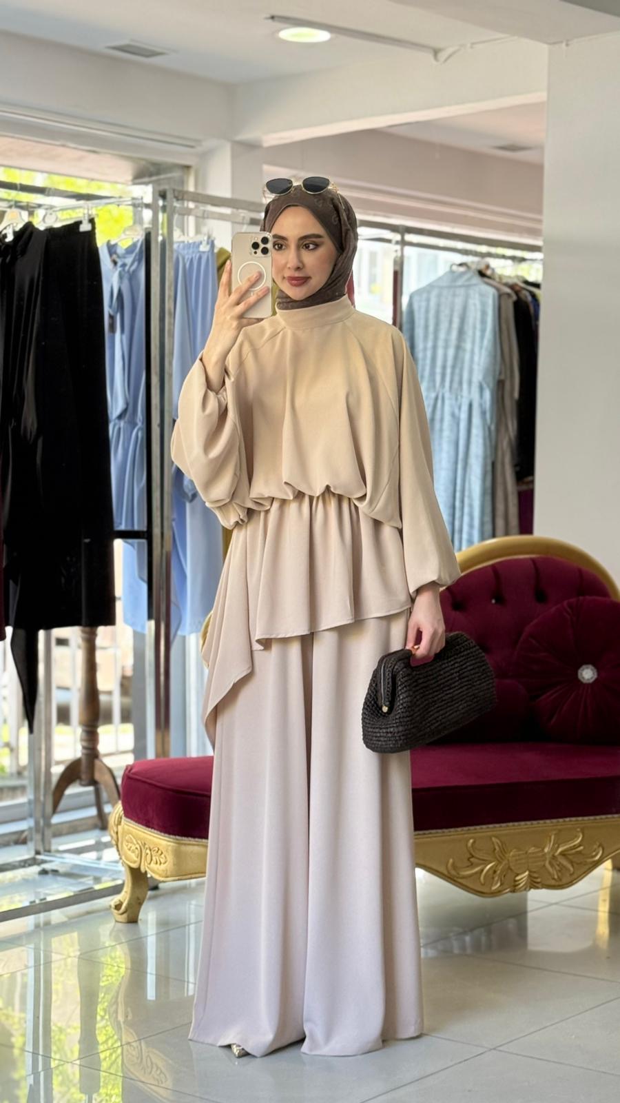 Serena Bow Elegant Bagi Pants Set