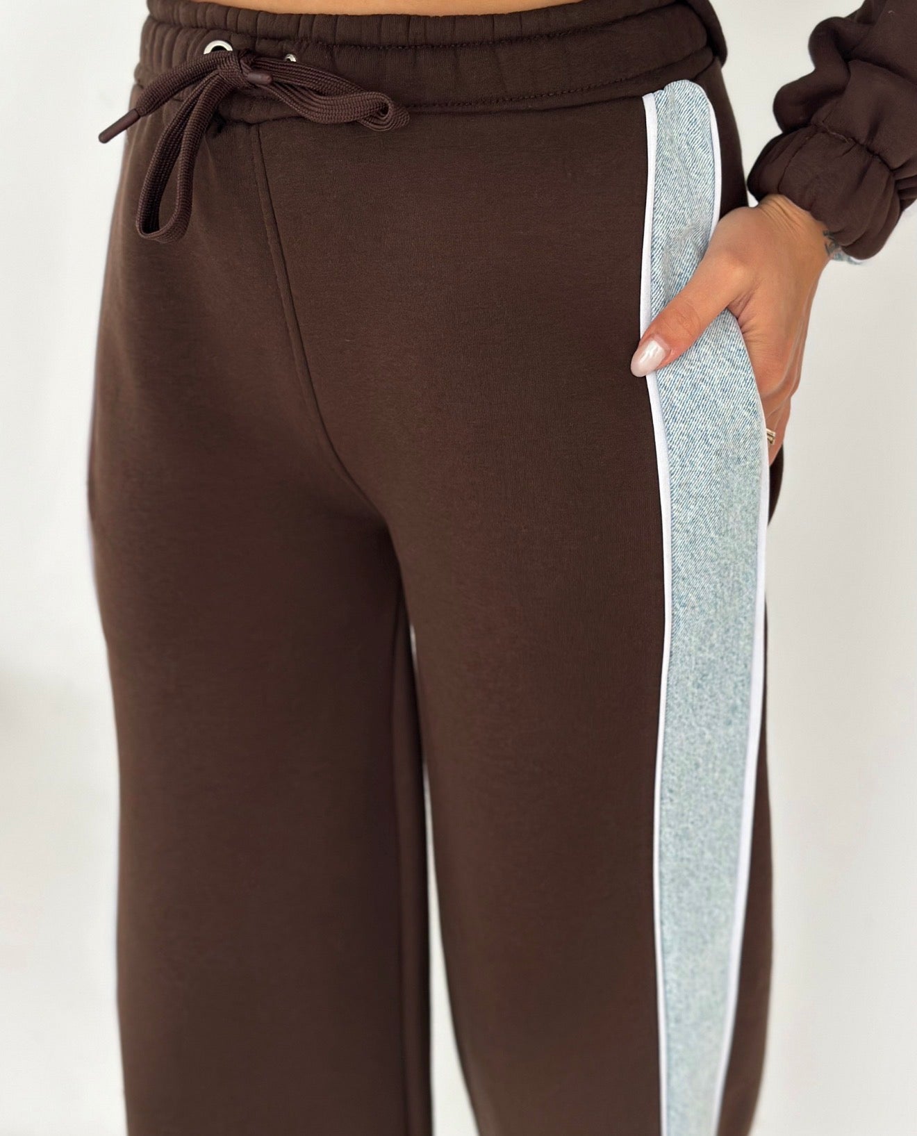 Denim With Fleece Comfy Suit In 4 Colours