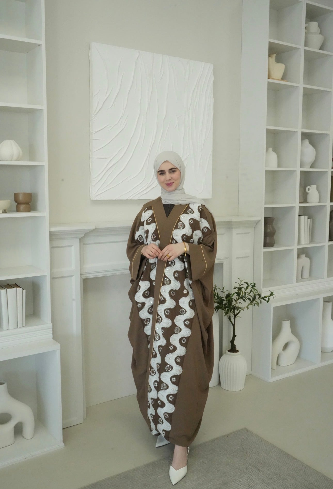 The Imperial Embroidered Elegance Eid Abaya