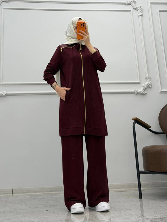 Luxury Essential Zip-Up Modest Set