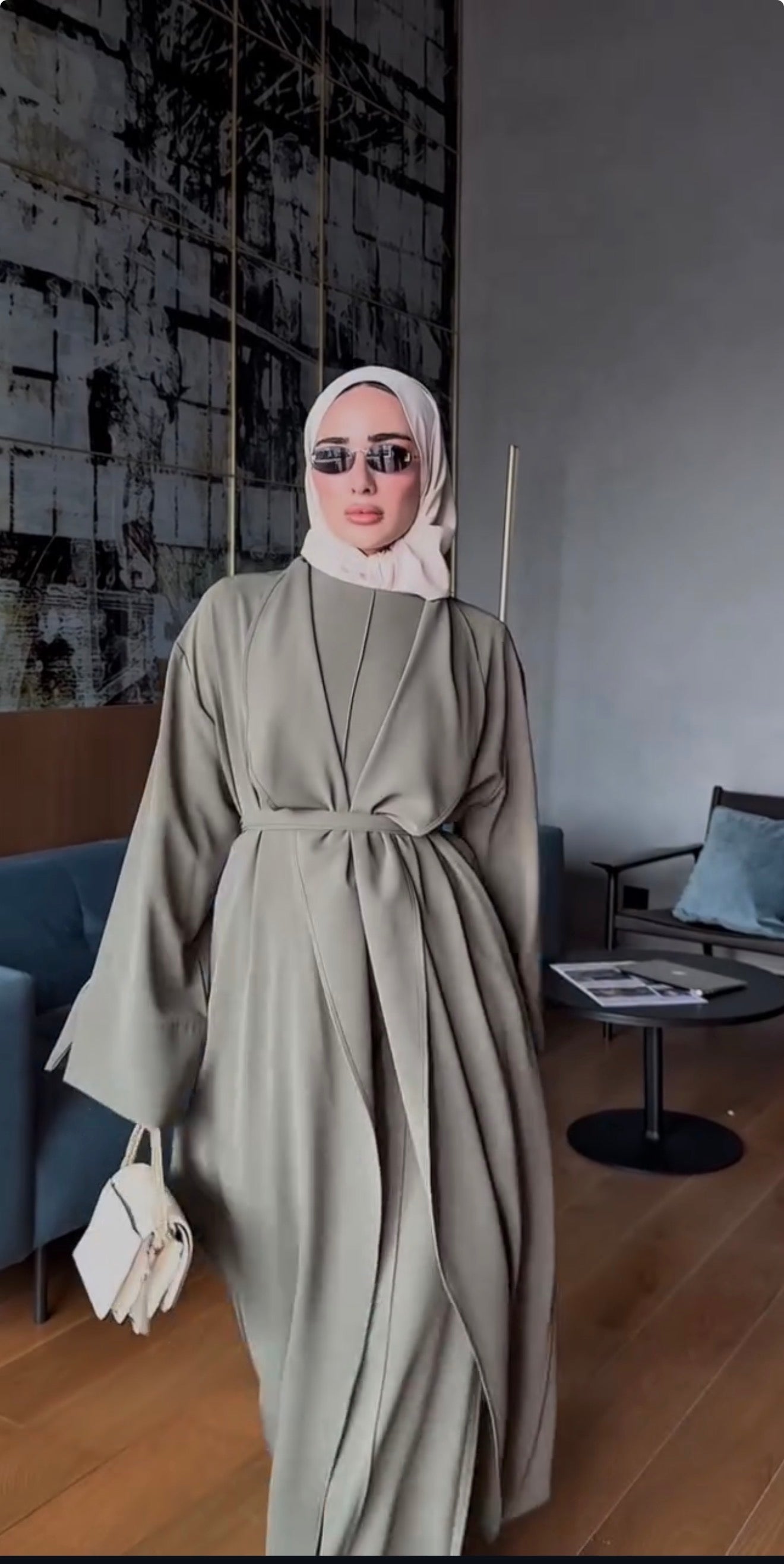 3Pcs Luxe Abaya Set