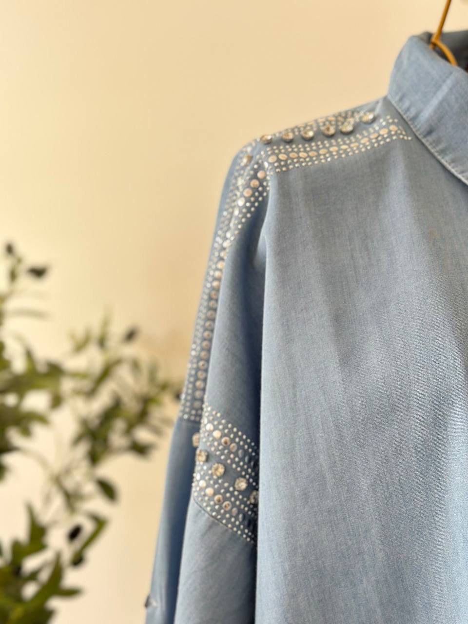 Shoulder Stars Jeans Shirt