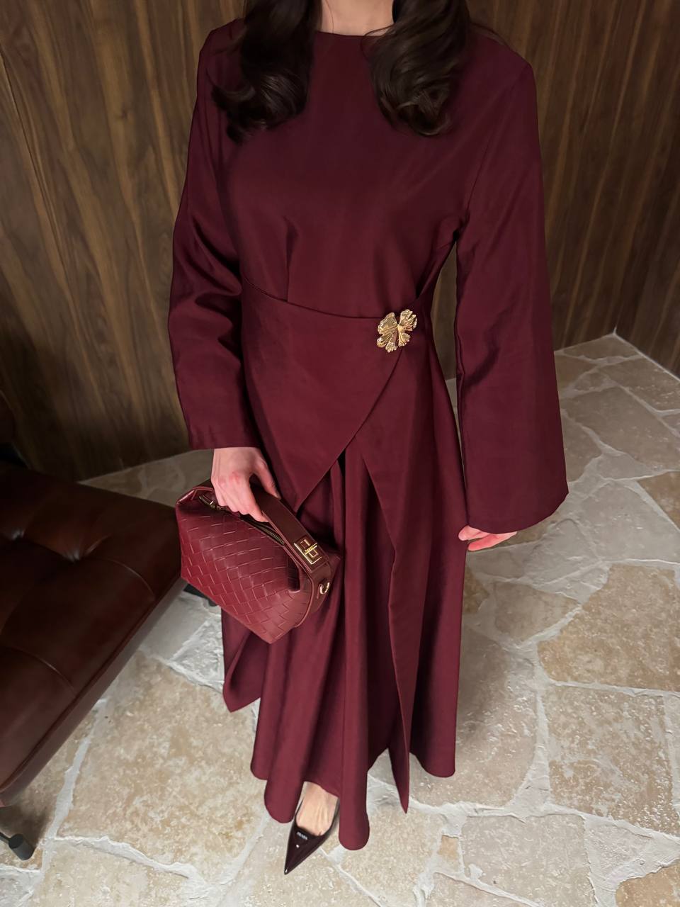 Grace Touch Luxe Dress with Golden Buckle