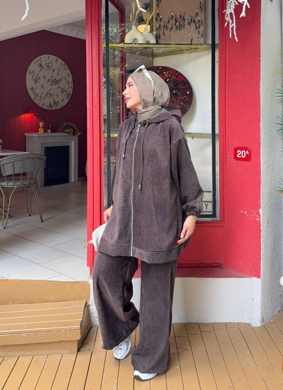 Luxe Corduroy Hooded Set