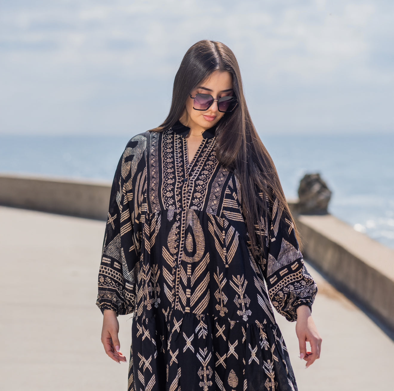 Moonlit Pattern Dress