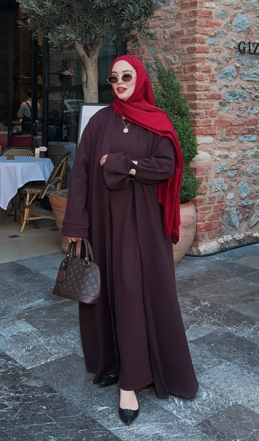Luxury Two-Piece Abaya Outfit (4 COLOURS) (Restock)