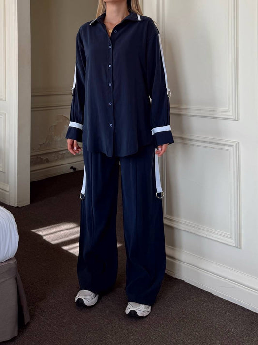 Signature Stripe Two-Piece Tencel Set