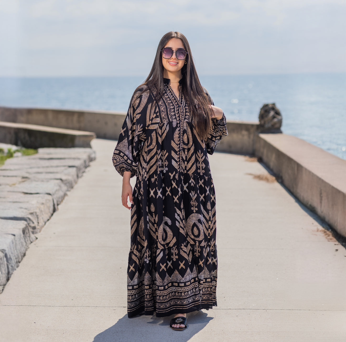 Moonlit Pattern Dress