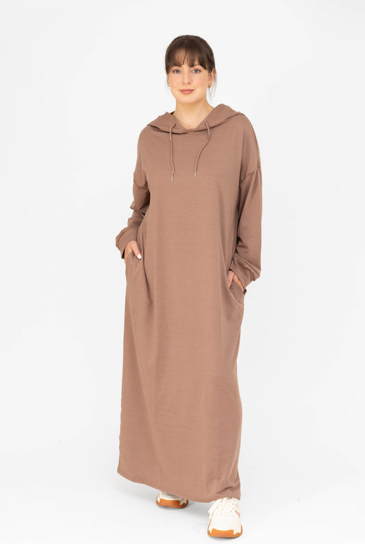 Heavy Cotton Hoodie Dress By Farah