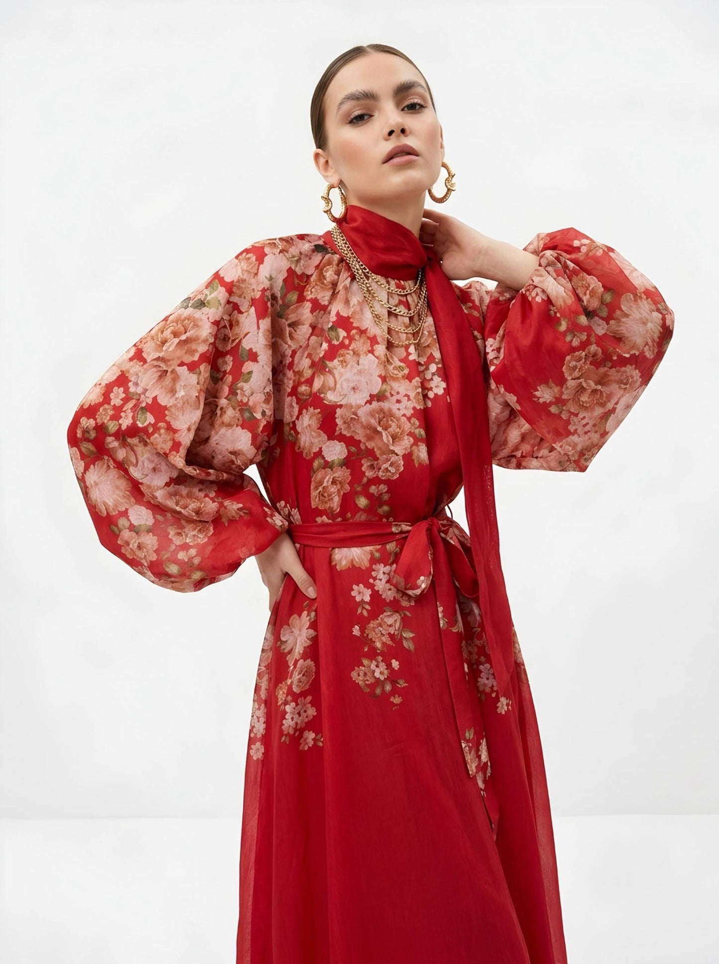 Scarlet Bloom Floral Dress