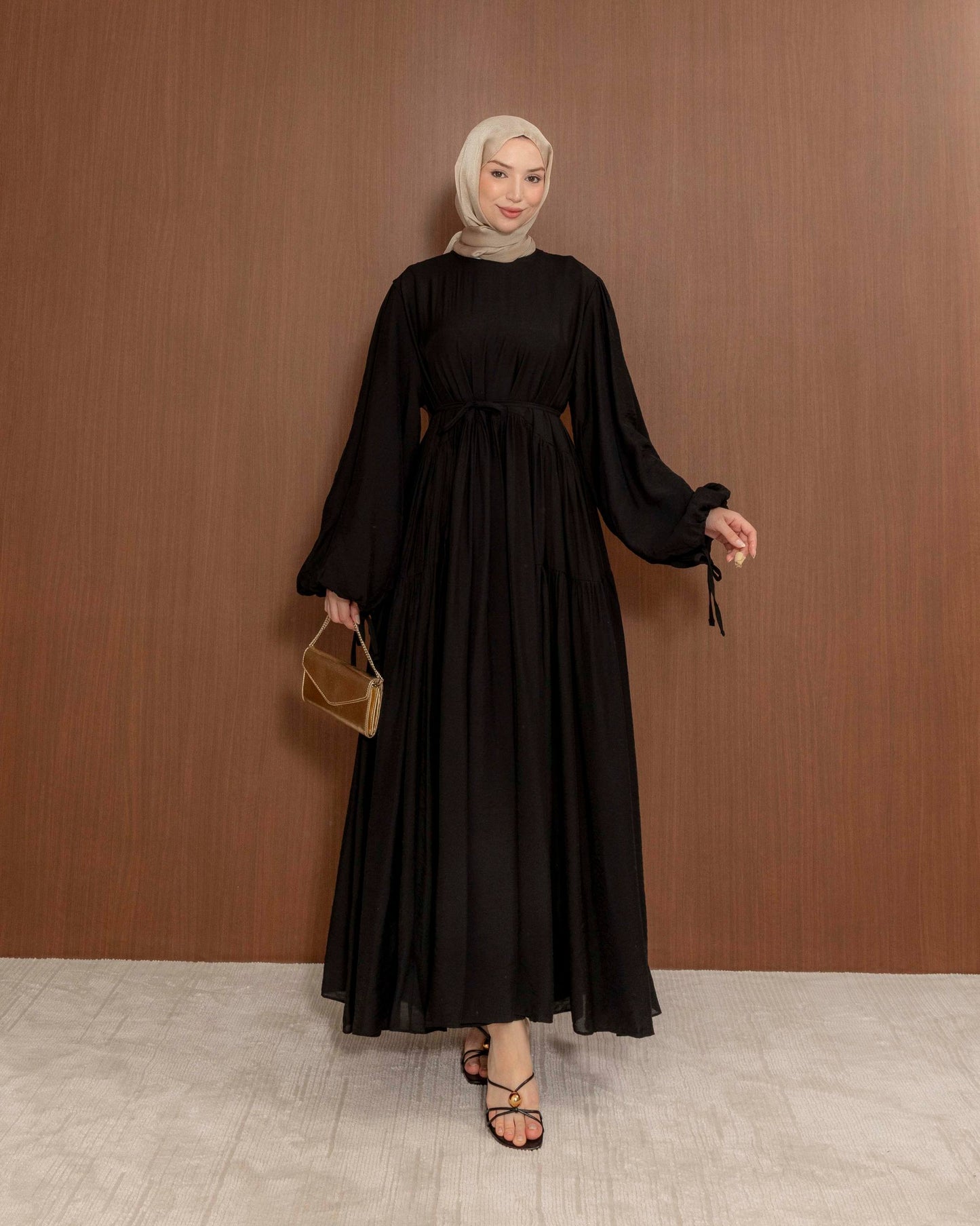 Midnight Grace Dress With Belt