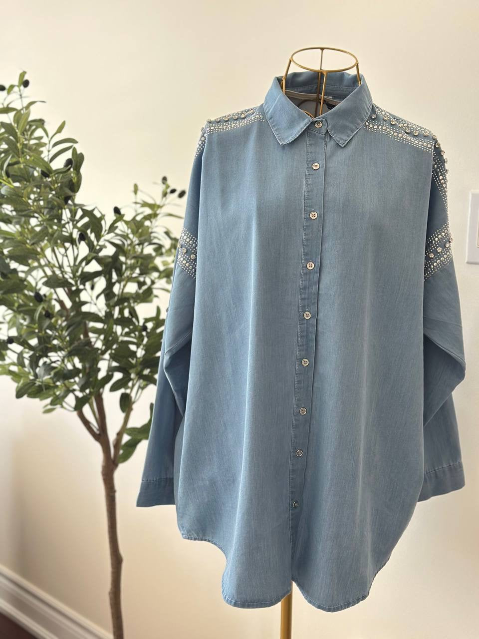 Shoulder Stars Jeans Shirt