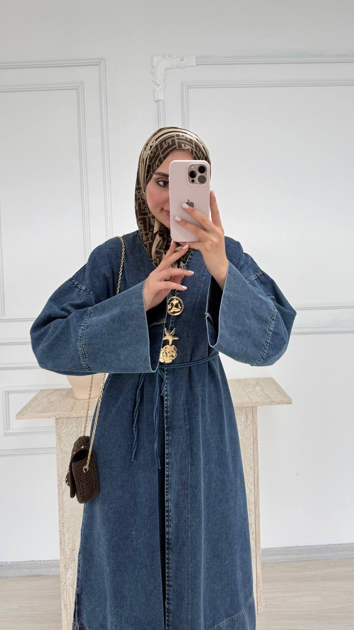Denim Charm Kimono Set