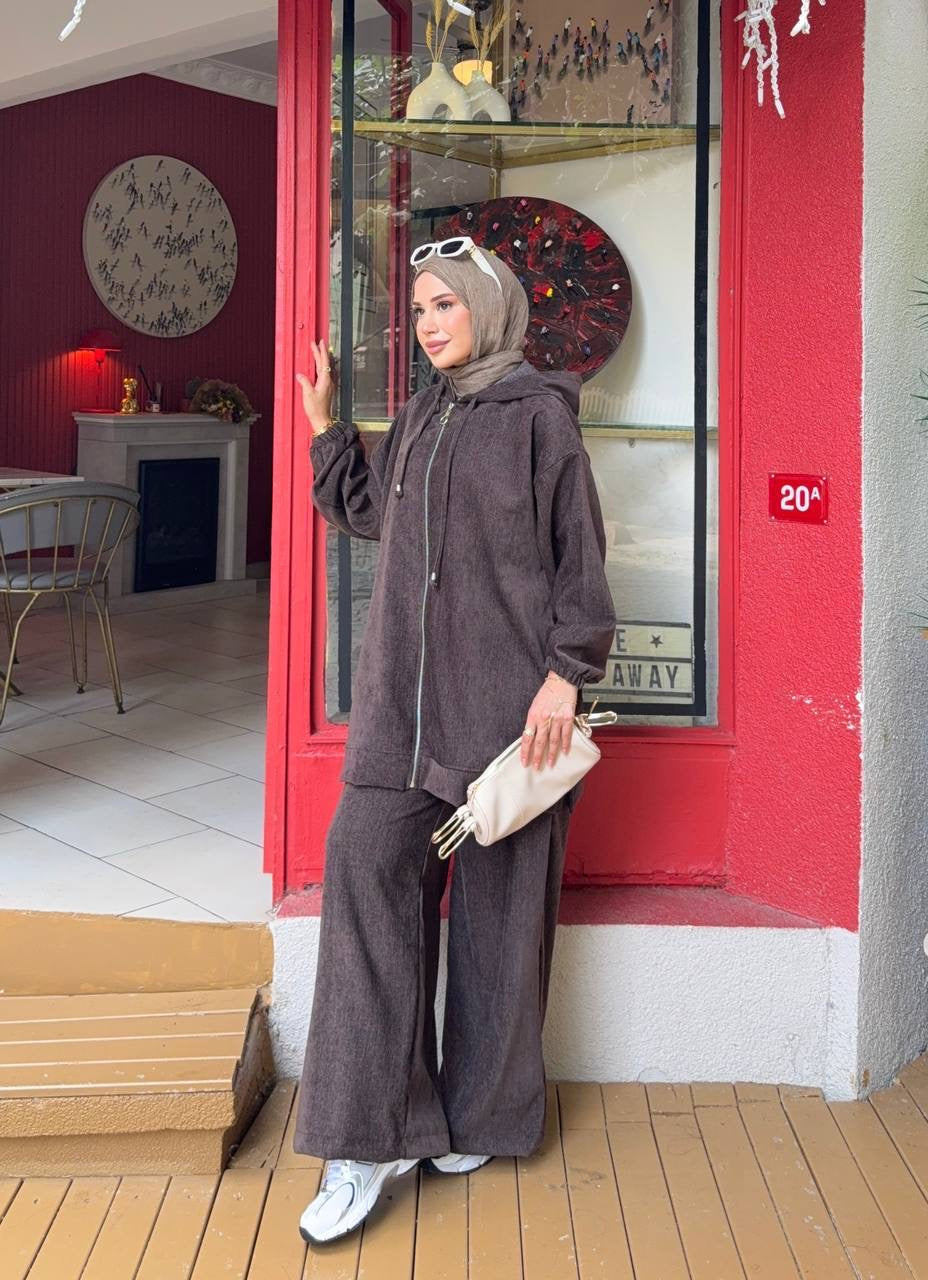 Luxe Corduroy Hooded Set