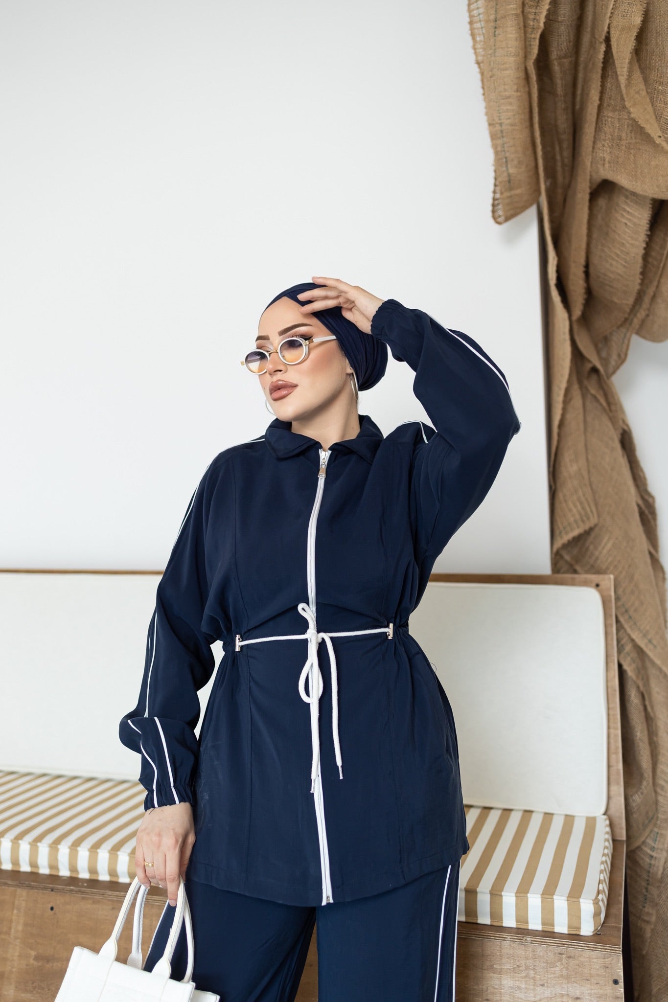 Luxury Waist Tie Tencel Modest Set