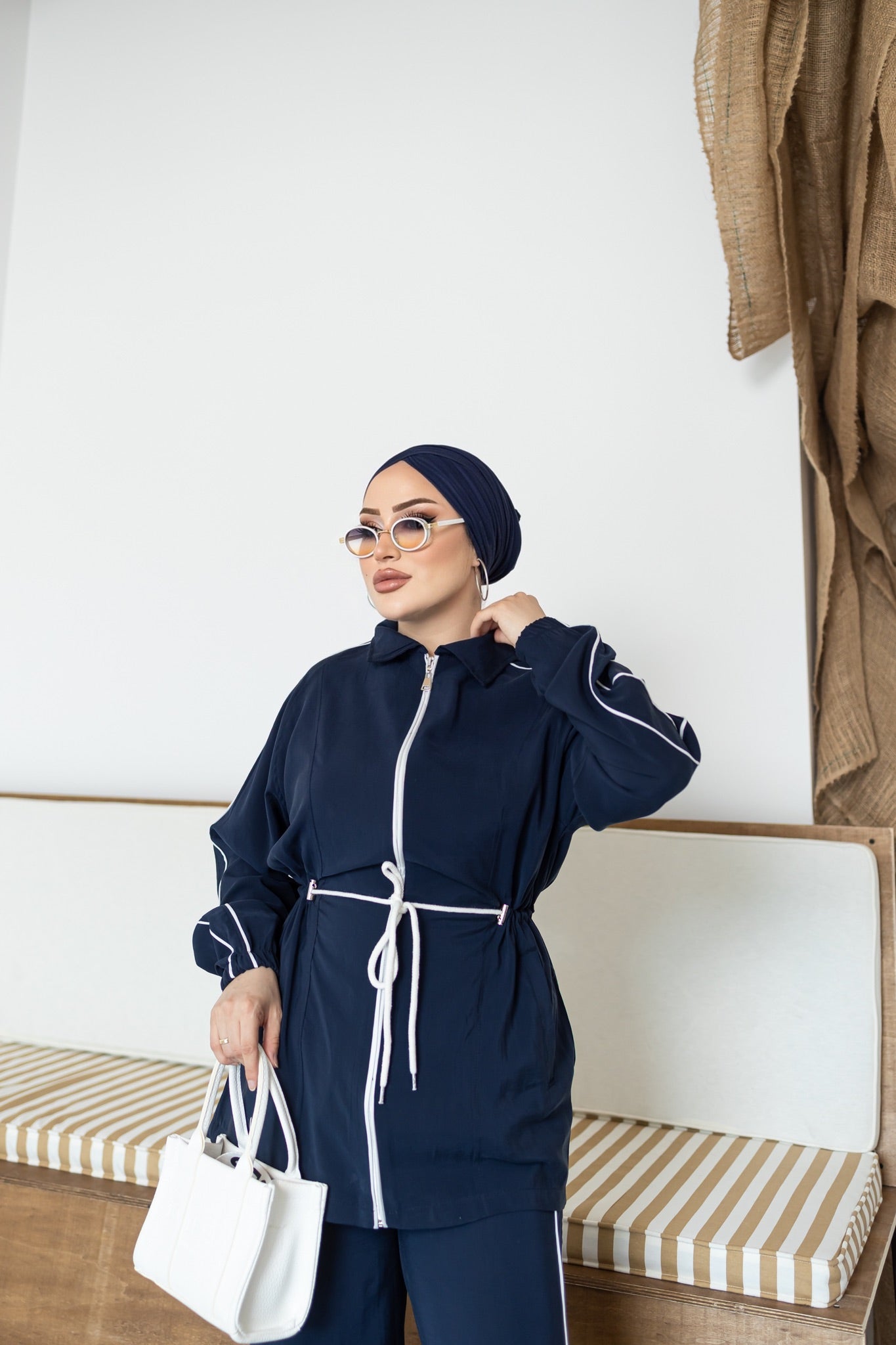 Luxury Waist Tie Tencel Modest Set
