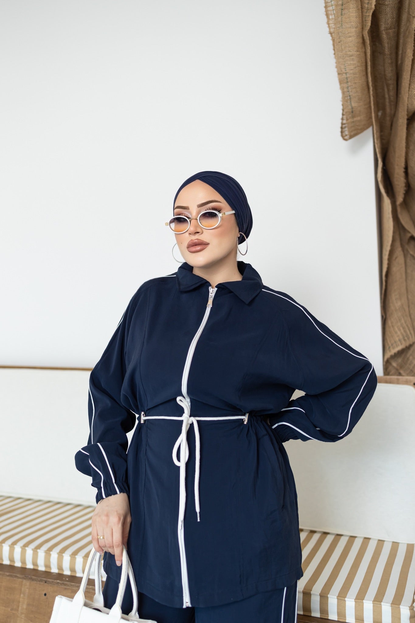 Luxury Waist Tie Tencel Modest Set