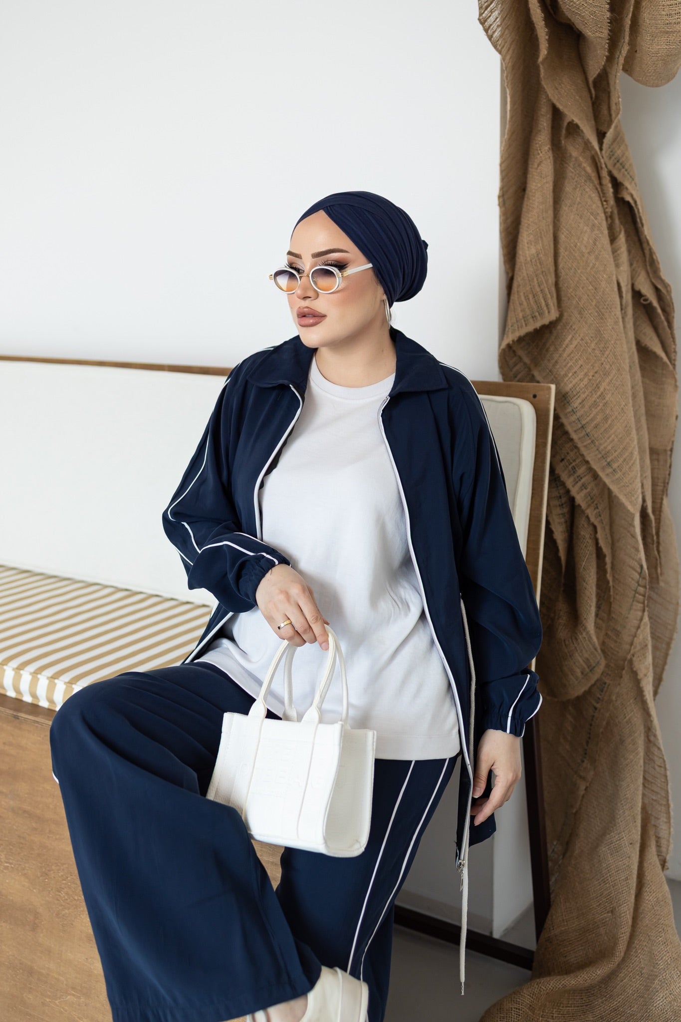 Luxury Waist Tie Tencel Modest Set