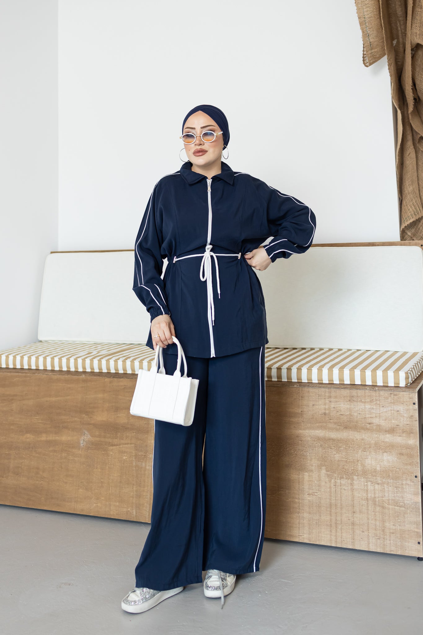 Luxury Waist Tie Tencel Modest Set