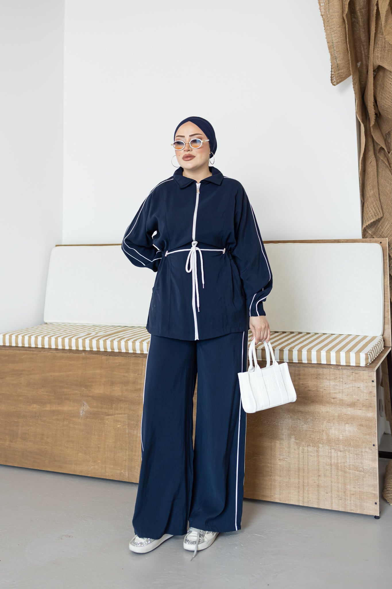 Luxury Waist Tie Tencel Modest Set