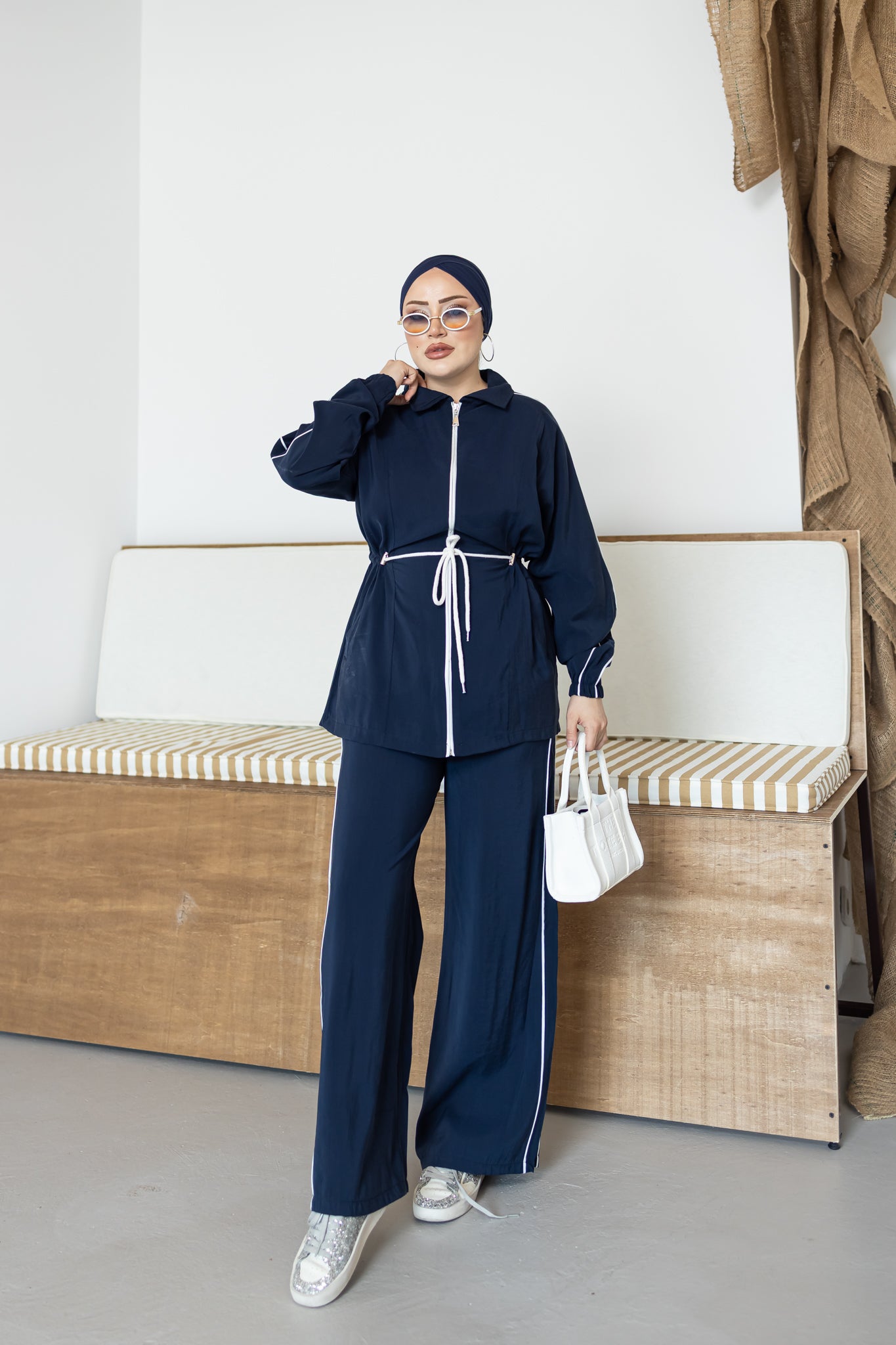Luxury Waist Tie Tencel Modest Set