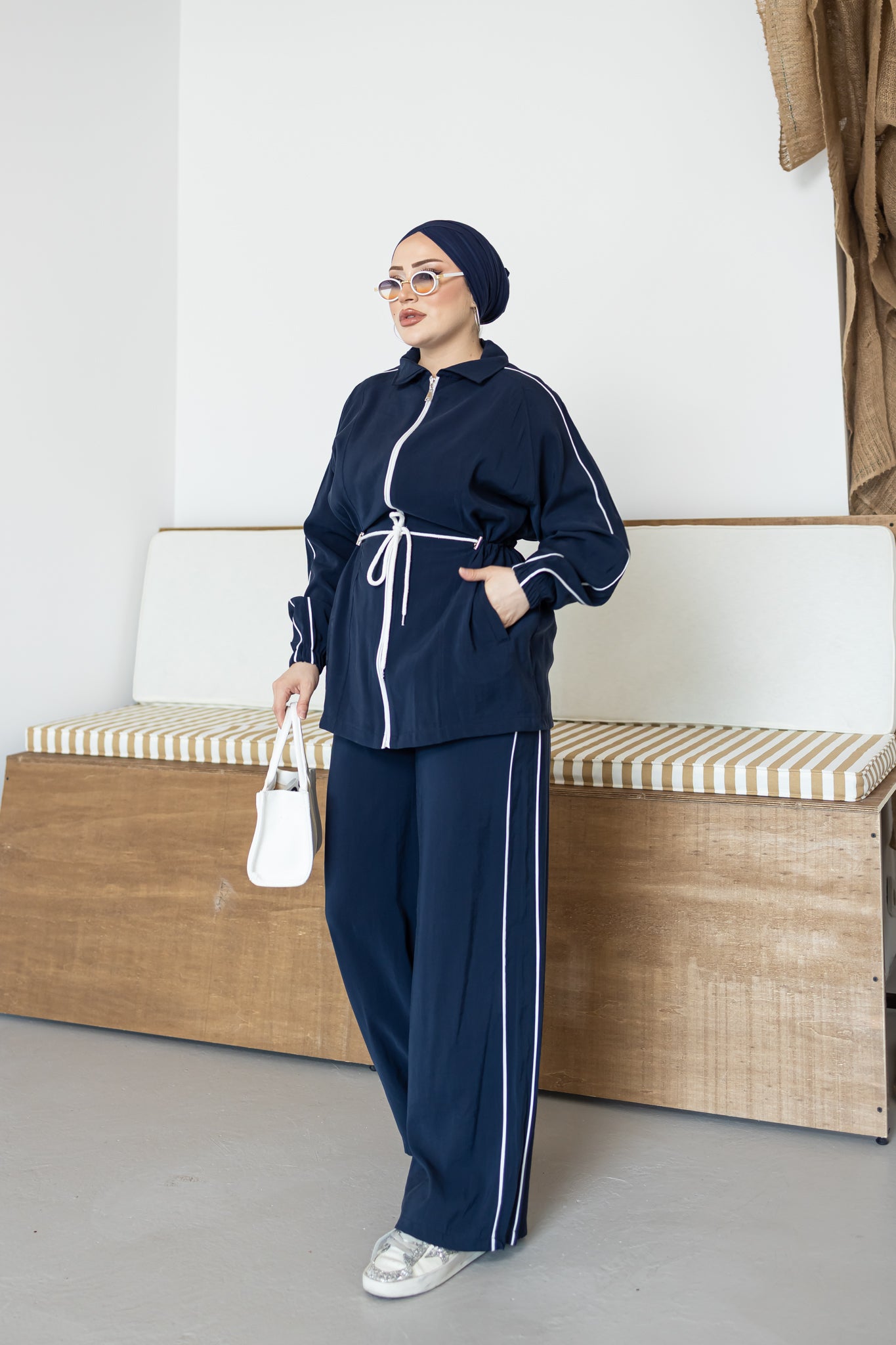 Luxury Waist Tie Tencel Modest Set