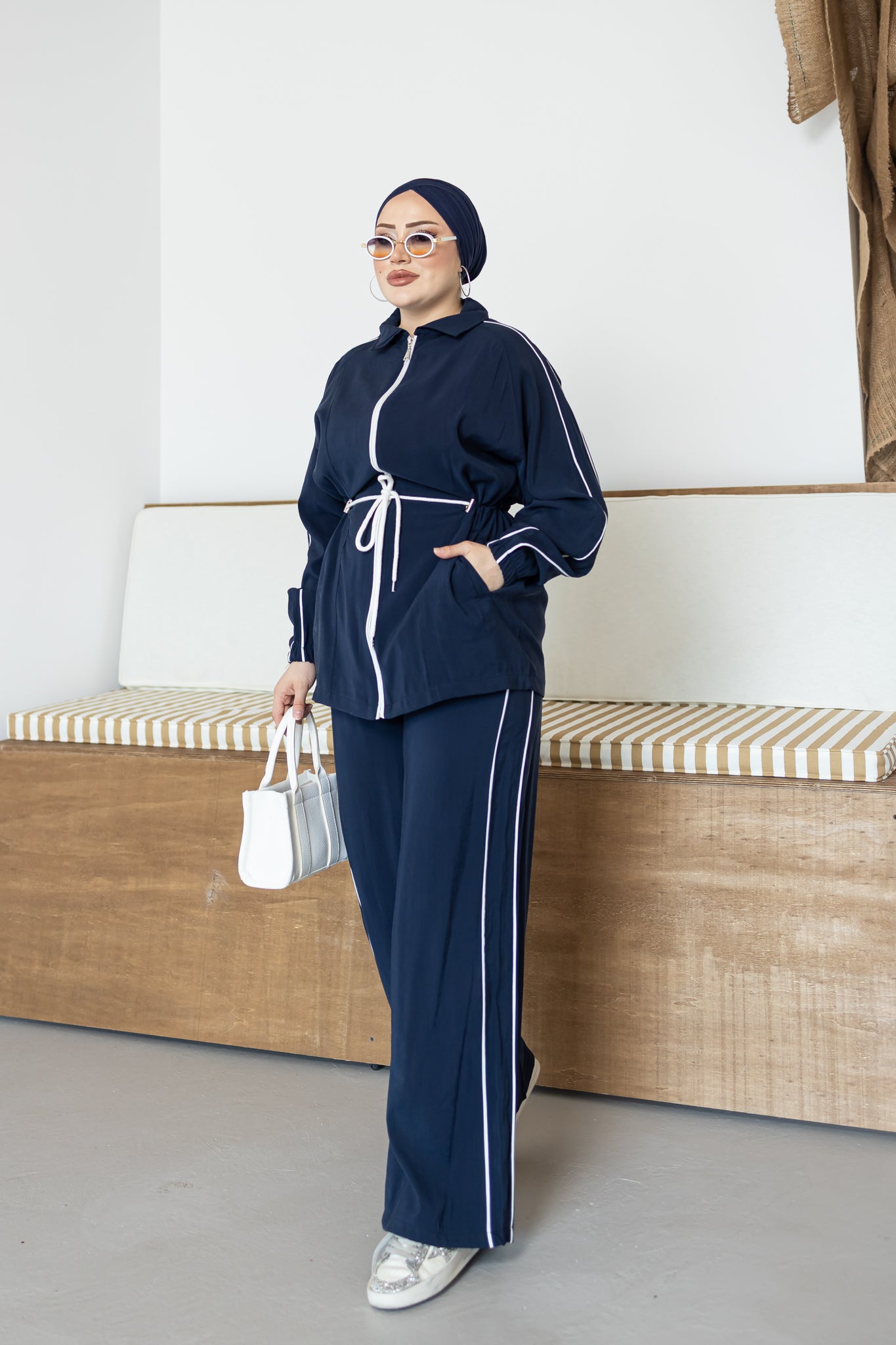 Luxury Waist Tie Tencel Modest Set