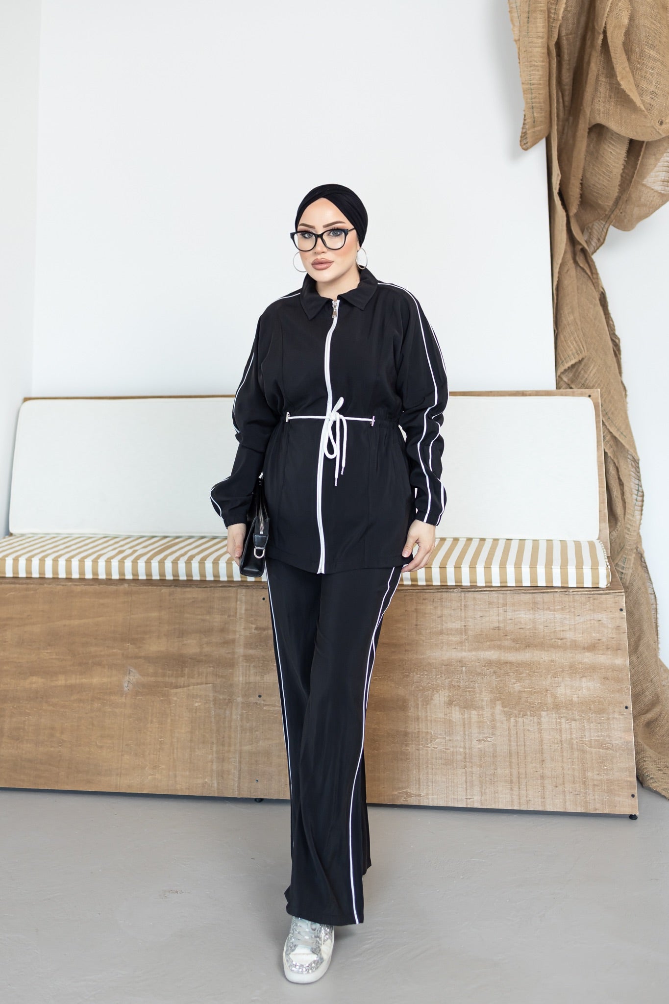 Luxury Waist Tie Tencel Modest Set